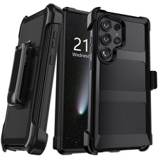 For Samsung Galaxy S25/S24/S23 Plus Ultra FE Edge 5G Hard Case Cover/ Belt Clip