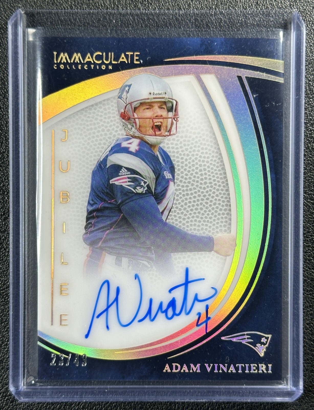 ADAM VINATIERI 2025 PANINI IMMACULATE COLL JUBILEE SIGNATURES AUTO 23/49