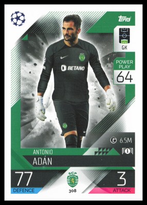 2022-23 Topps Match Attax #308 Antonio Adan Sporting Clube de Portugal Soccer