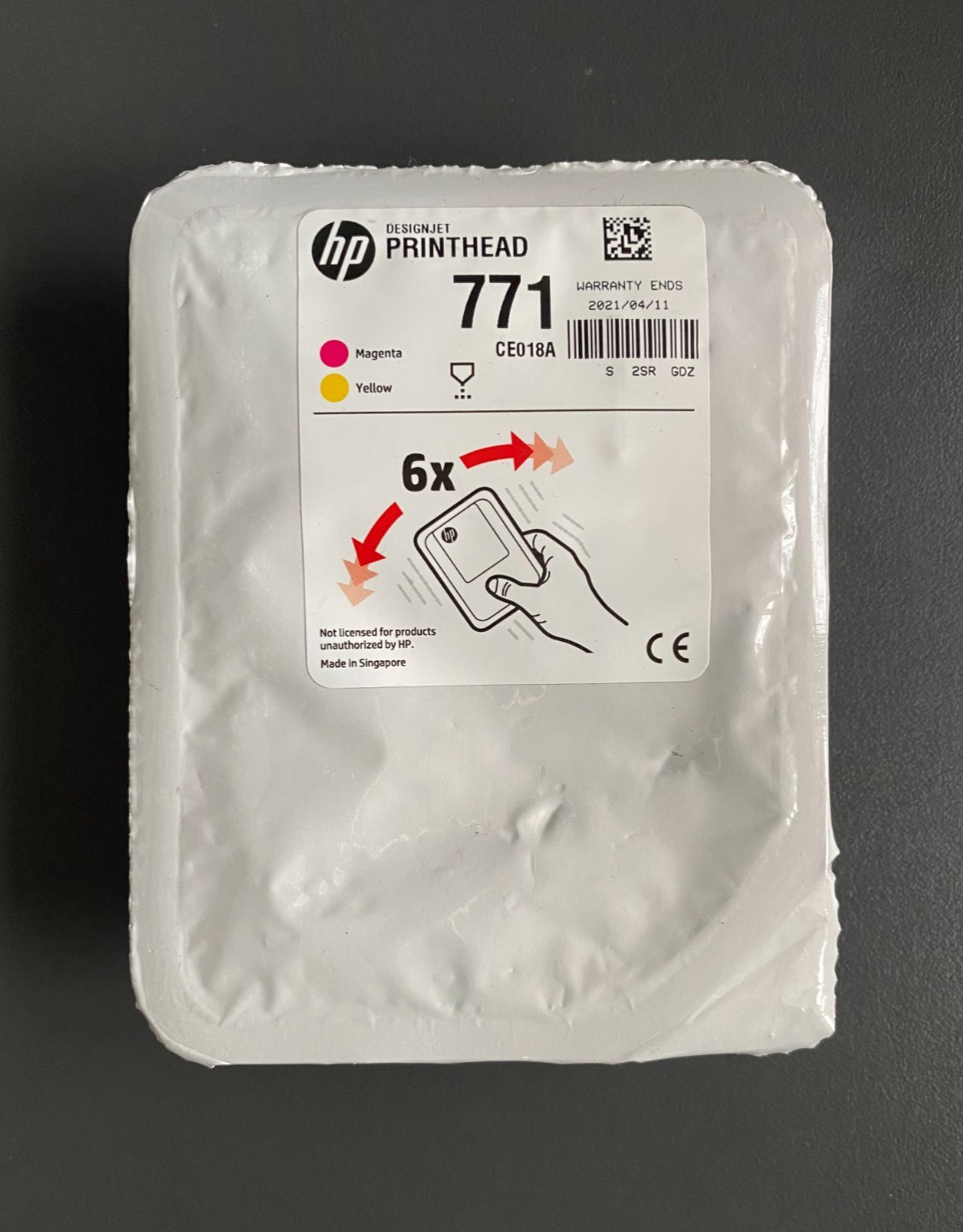 Genuine HP 771 Printhead - MAGENTA & YELLOW / DESIGNJET Z6200 (INC VAT) 2025