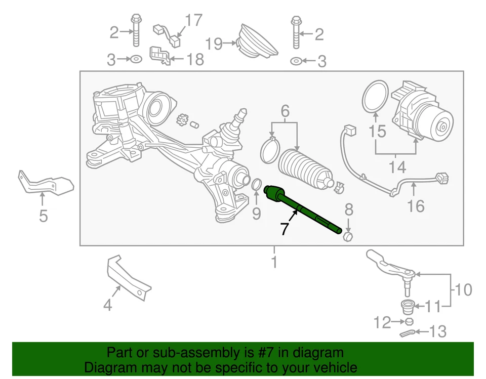 Genuine Honda 2017-2022 Honda CR-V - End Rack 53610-TLA-A51 - Image 3 of 4