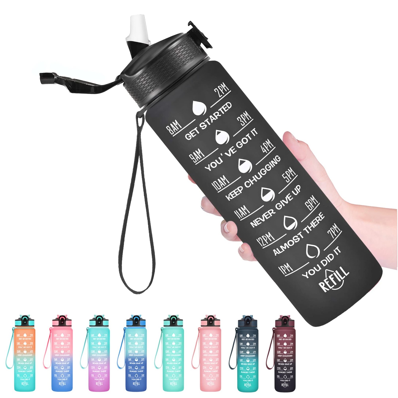 With Times To Drink And 32 Ounces, Black Matte