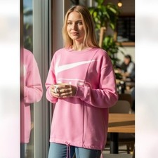 NWT Nike Lightweight Crewneck Sweatshirt Air Over-oversized Large Pink