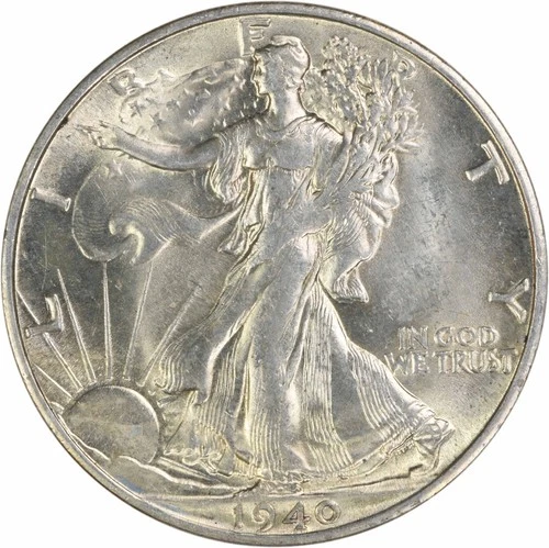 1940-S Walking Liberty Silver Half Dollar AU Slider Uncertified #1134