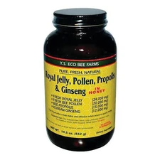 Y.S. Eco Bee Farms Royal Jelly, Pollen, Propolis & Ginseng in Honey, 19.5 oz