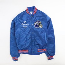 Vintage New York Giants Lawrence Taylor Chalk Line Satin Bomber Jacket Small NFL