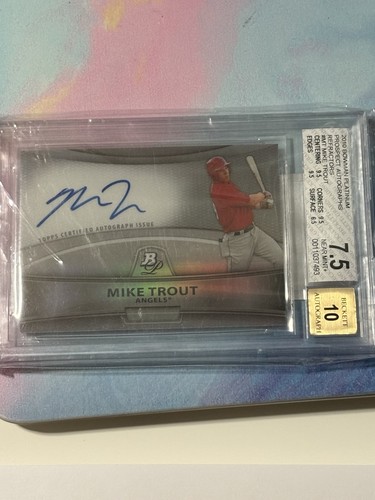Mike Trout #BPAMT 2010 Bowman Platinum Prospect Autograph card