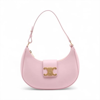 Celine Triomphe Ava Leather Shoulder bag Pink