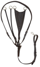 EcoRider Ultra Comfort Running & Bib Martingale Wool Padded Leather Black/Brown