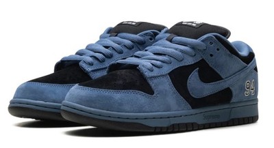 HQ8487-400-Nike SB Dunk Low Supreme 94 Ocean Fog Men's Shoes-
