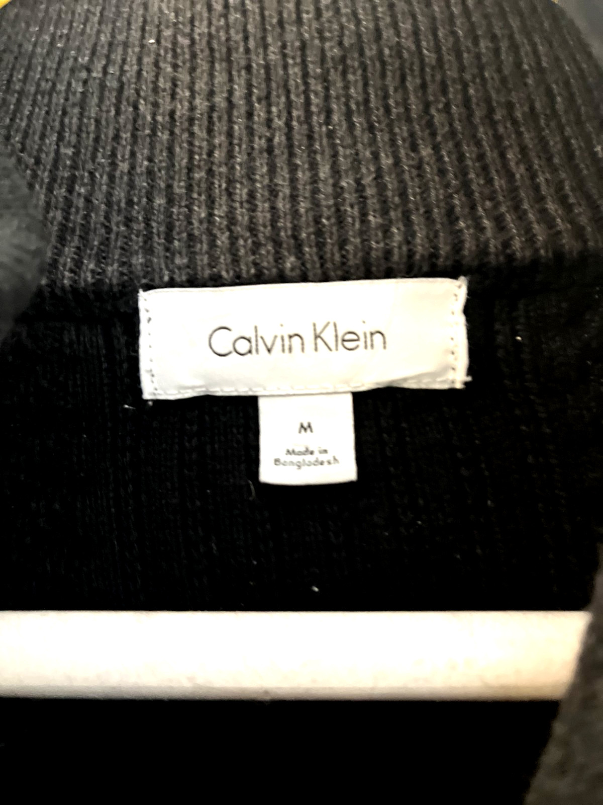 Calvin Klein Men’s Full Zip Sweater Jacket Size Medium, Dark Grey Knit thumbnail 8