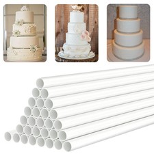 White Plastic Cake Dowel Rods for Tiered 9.5 Inch (46 PCS),