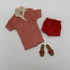 Vintage Ken Doll Swim Outfit #750 Shirt Sandals Shorts 1962 Mattel
