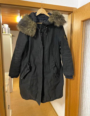 Khujo Damen Parka Khaki Gr. XXL Kapuze Fellbesatz  Weste gefüttert