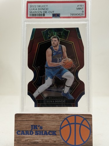 2022-23 Panini Select Luka Doncic Premier Level Maroon Die-Cut /175 #151 PSA 9