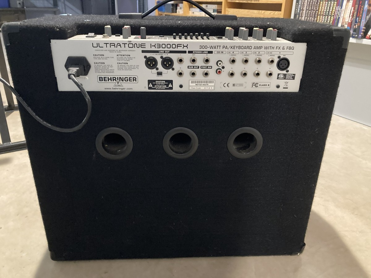 【愛品館江戸川店】BHERINGER（ベリンガー）ULTRA TONE K3000FX キーボードアンプ　お問合せ番号：125-008510-007 Behringer Ultratone K3000FX 4 Channel Vocal, Keyboard, Drum, & PA