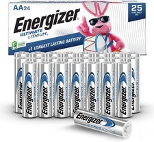 Energizer Ultimate Lithium AA Batteries Pack, 1.5V AA Batteries, 24 Count