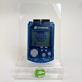 SEGA Dreamcast Controller & VMU Blue Atomic HKT-7700 Lot Tested New Battery Set