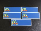 McDONALD'S ARCH Employee Name badges Tags! * (Lot of 5) * BLUE with pins — photo 1
