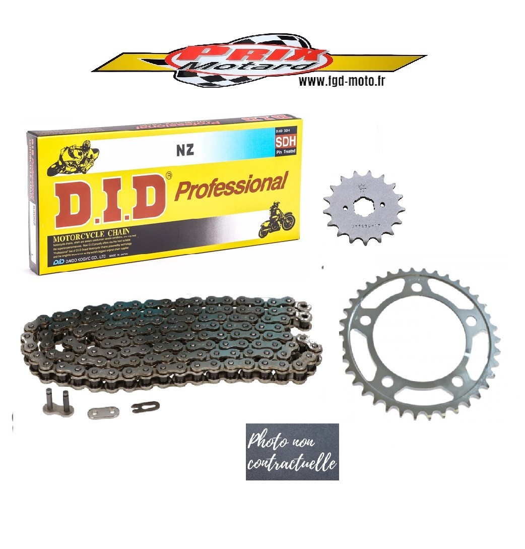 Kit chaine DID Suzuki GT 750 J K pour restauration et roulage routier