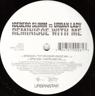 Iceberg Slim Vs Urban Lady - Reminisce With Me - UK Promo 12'' Vinyl - 2003 - ...