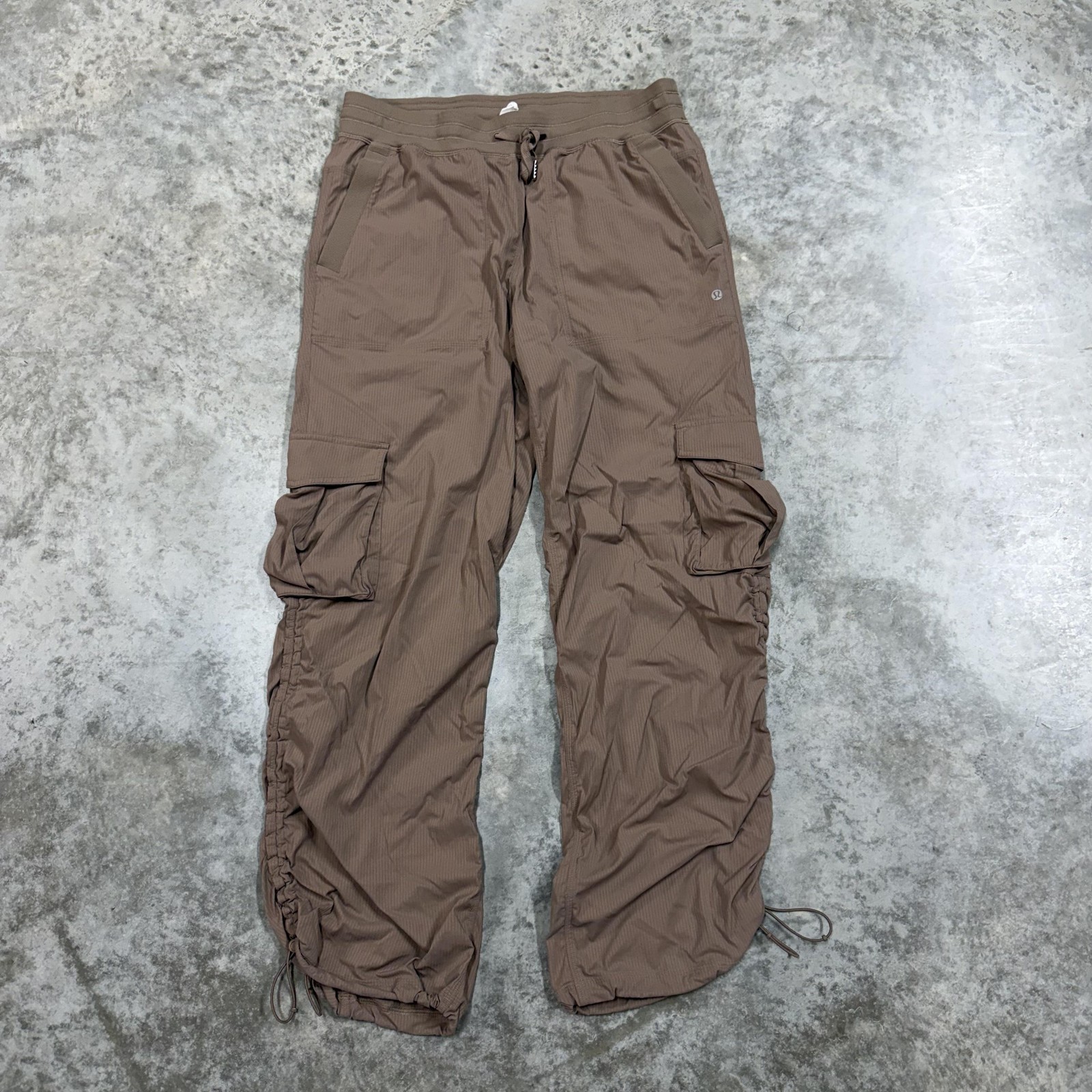 Lululemon Pants Womens Large Brown Track Cargo Drawstring Hiking Outdoor Nylon