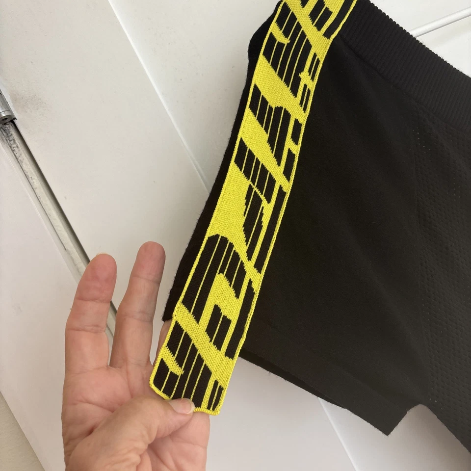 Vestido de Diseñador Diesel Negro Neón Midi Tejido Y2K Talla Lg En Etiqueta Foto 3 de 4