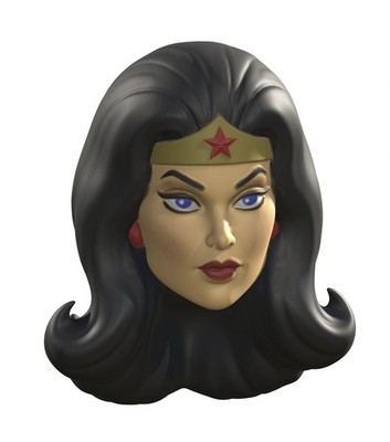 Cartoon Amazon Lady Action Figure Head 1:9 or 1:6 Mego