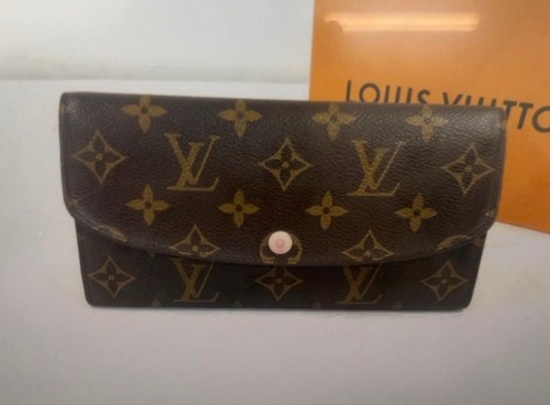 Louis Vuitton Monogram Emily Wallet Used Damaged From Japan