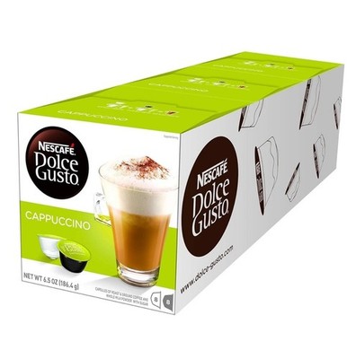 Nescafe Dolce Gusto Coffee Pods, Cappuccino, 16 capsules, Pack of 3...