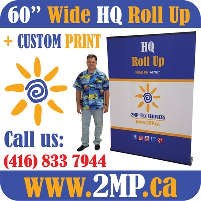 Luxury Hq 60 Trade Show Retractable Roll Up Banner Stand Pop Up