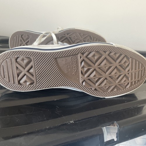 Scarpe da ginnastica Converse, All-Star, Chuck Taylor, taglia 7 bianco argento, dettagli rossi - Foto 7 di 11