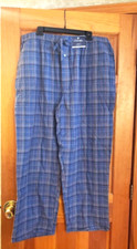 Men's Stafford Sleep Pant Exceptionally Soft XXL Blue Heather Plaid Regular Fit