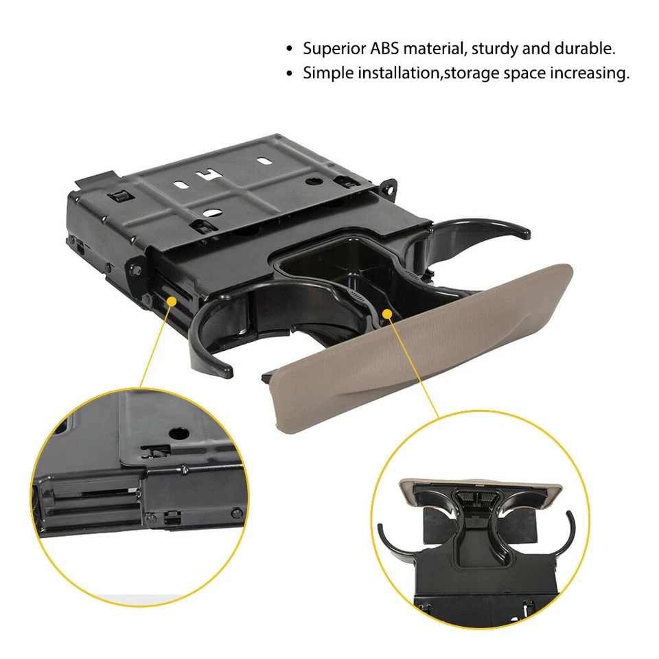 Пергаментно-коричневый подстаканник для приборной панели 99–04 Ford F-250 F-350 F-450 F-550 Super Duty - Изображение 4 из 4