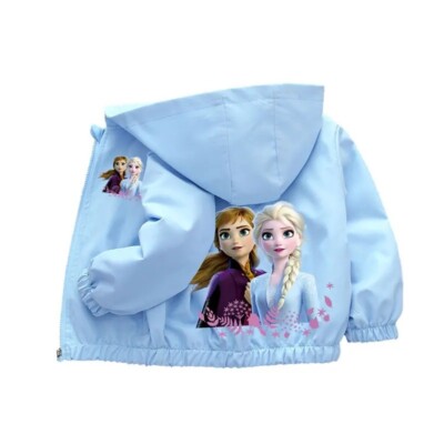 Disney Kinder Elsa & Anna Jacke Mädchen Eiskönigin Frozen Winter Oberteil Neu