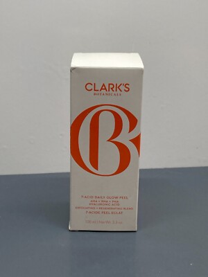 Clark's Botanicals 7 Acid Daily Glow Peel   3.3 Oz NIB
