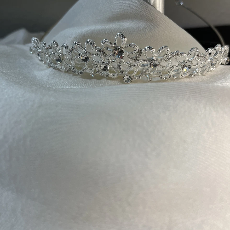bridal hair Band Crown By Private Label By G. # 8 Flowers Crystals - Image 3 of 4