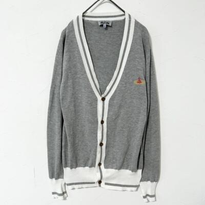 VIVIENNE WESTWOOD Men's Button Closure Knit Cardigan Gray Size M