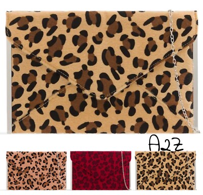 Clutch Tasche Abend Schultertasche Handtasche Kunstfell Umschlag