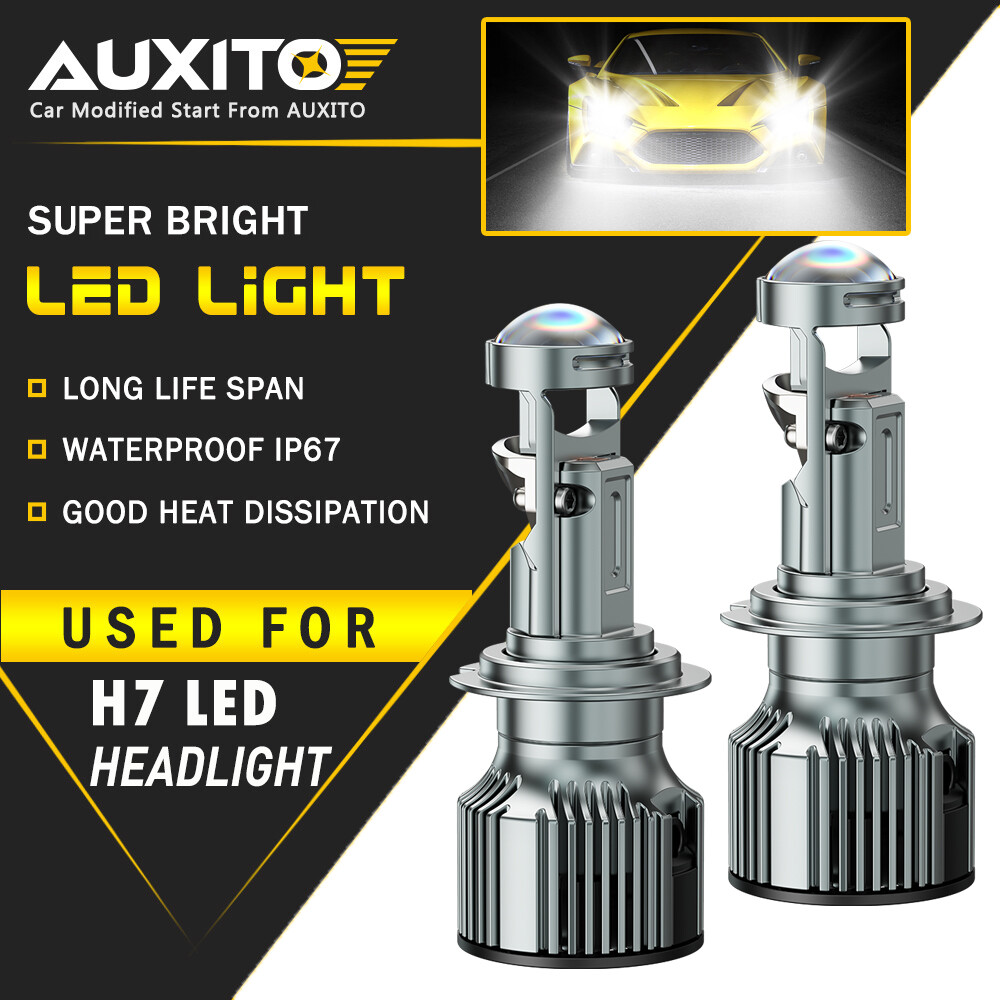 2X AUXITO H7 LED Headlight Bulbs High Low Beam Super Bright White CANBUS Y19 EOA
