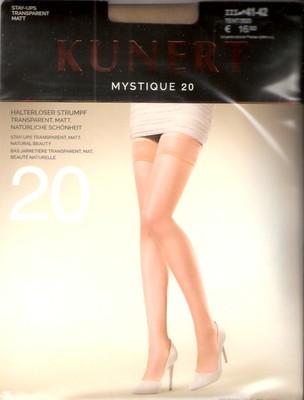 Kunert MYSTIQUE 20 - halterlose Strümpfe Gr. I - III schwarz, teint