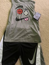 BMWT boys Nike size 7 dri fit sports tank and shorts