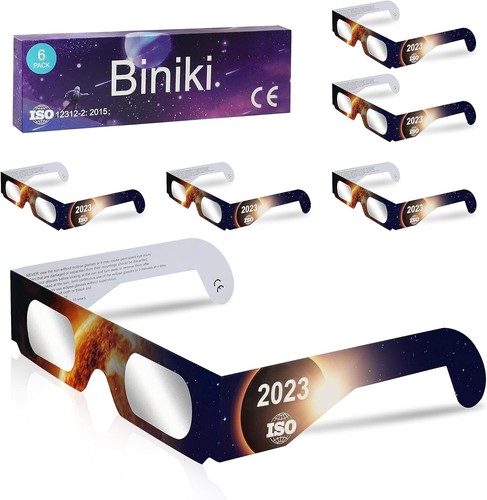 Biniki Solar Eclipse Glasses-for Solar Eclipse Viewing, CE and ISO Certified-B24 - Picture 1 of 6