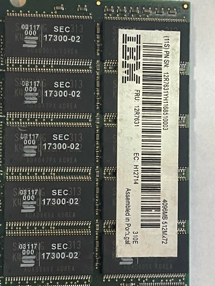 IBM 12R7631 4GB 512X72 DIMM (1x4GB) - Image 3 of 3
