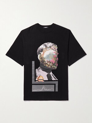 $350  UNDERCOVER Printed Cotton-Jersey T-Shirt Black Gaze Size 3 Medium