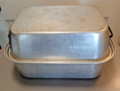 Vintage Wear Ever Tacuco Aluminum Roaster Roasting Pan w Lid