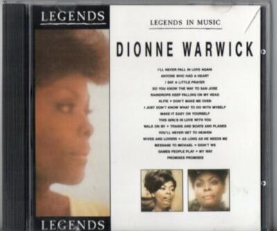 Legends in Music Dionne Warwick CD Free UK P&P Value Guaranteed Fast Dispatch