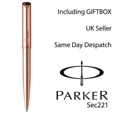 Personalisierter gravierter Parker Vector EDELSTAHL CT Kugelschreiber - Roségold