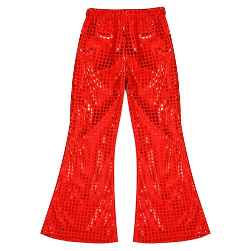 Pantalones acampanados de lentejuelas brillantes de cintura elástica para niños niñas - Imagen 54 de 97