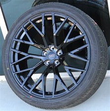 (4) 22x9.5 5X112 ET+26 BLACK WHEELS & TIRES PKG AUDI A7 S7 A8 Q7 Q8 SQ5 VW ATLAS